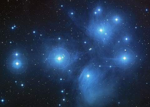 Composite image of the Pleiades