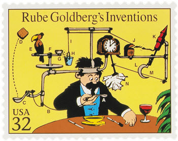 rube goldberg stamp