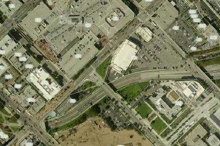 Map of freeway capping site