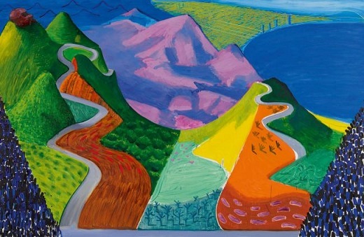 "Pacific Coast Highway and Santa Monica" by David Hockney