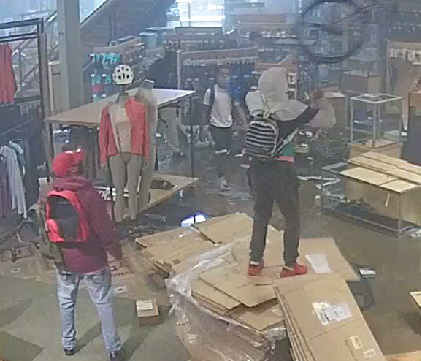 Looting suspects inside store