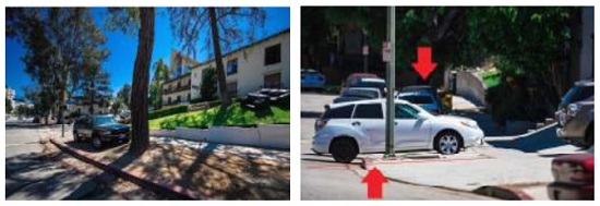 Illegally parked vehicles