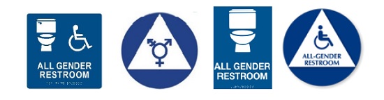 Proposed signs for Gender-neutral public restrooms